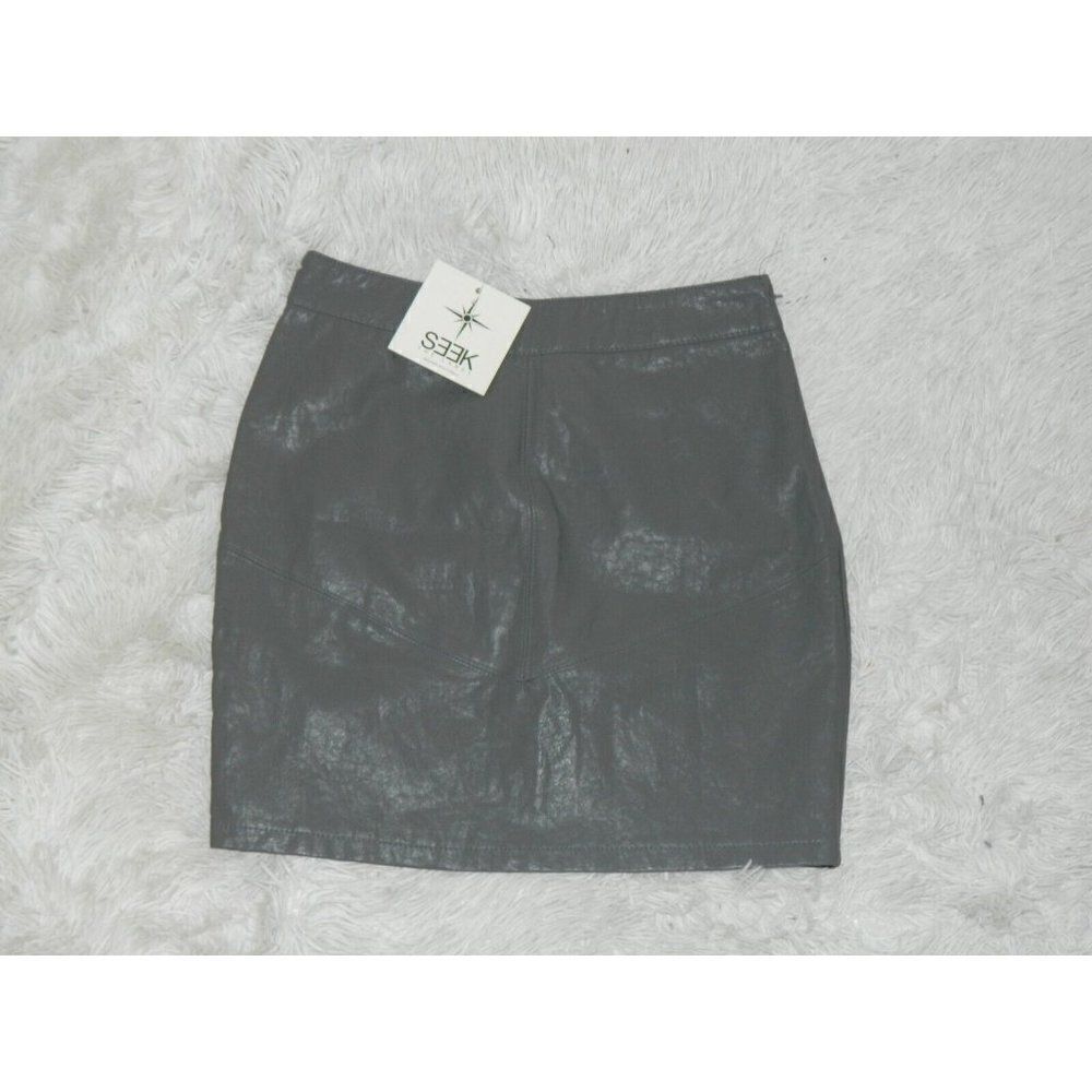 LF Seek The Brand Skirt Faux Leather Mini Skirt Size Small